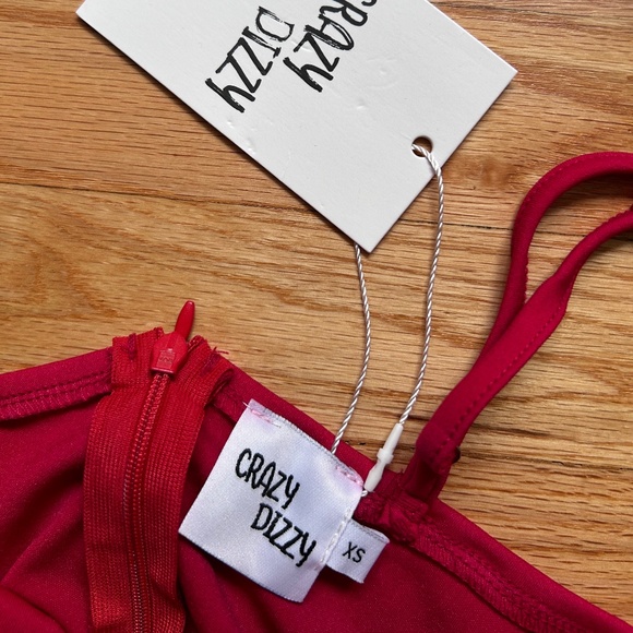 NWT Red Corset Mini Dress xs! - Picture 3 of 11